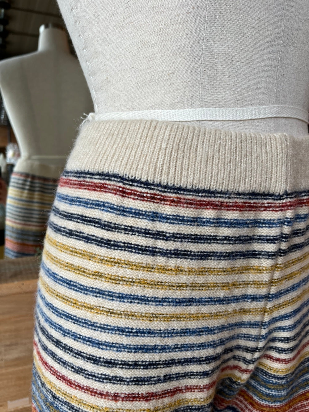 Striped Knit Winter Pants