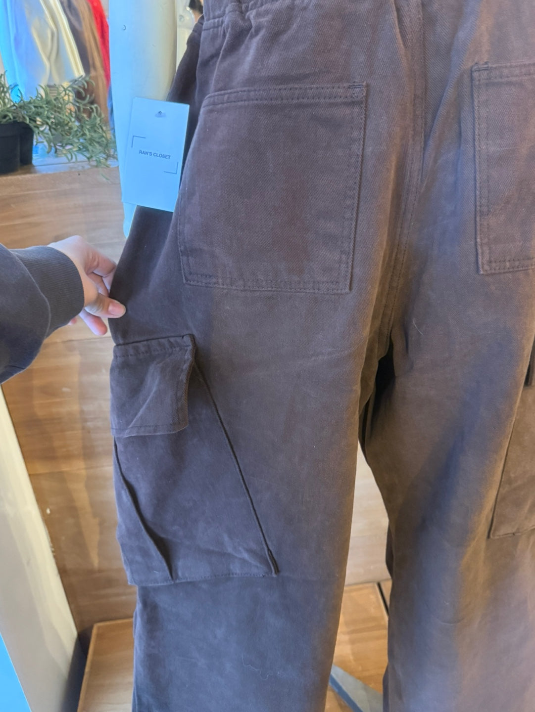 Slash pocket baggy cargo pants 7884