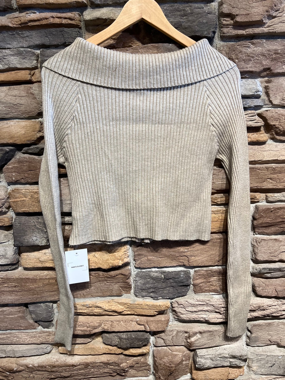 Double Zipper Folded Collar Cardigan