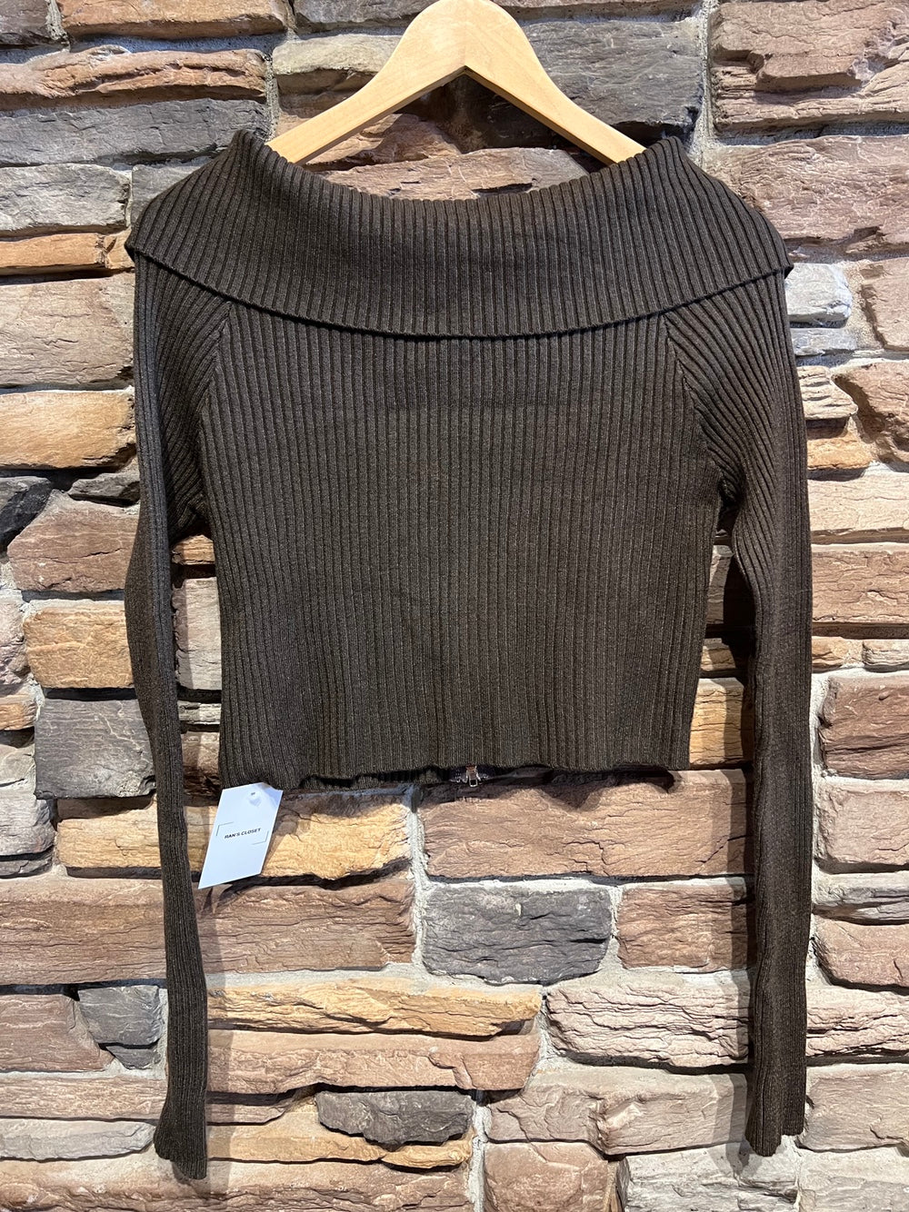 Double Zipper Folded Collar Cardigan