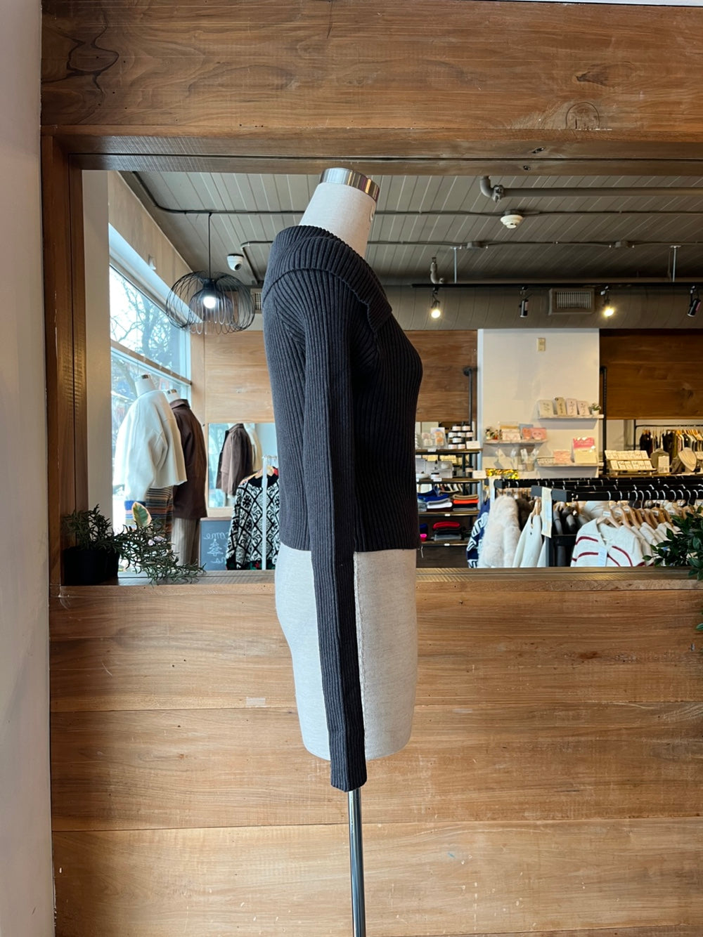 Double Zipper Folded Collar Cardigan
