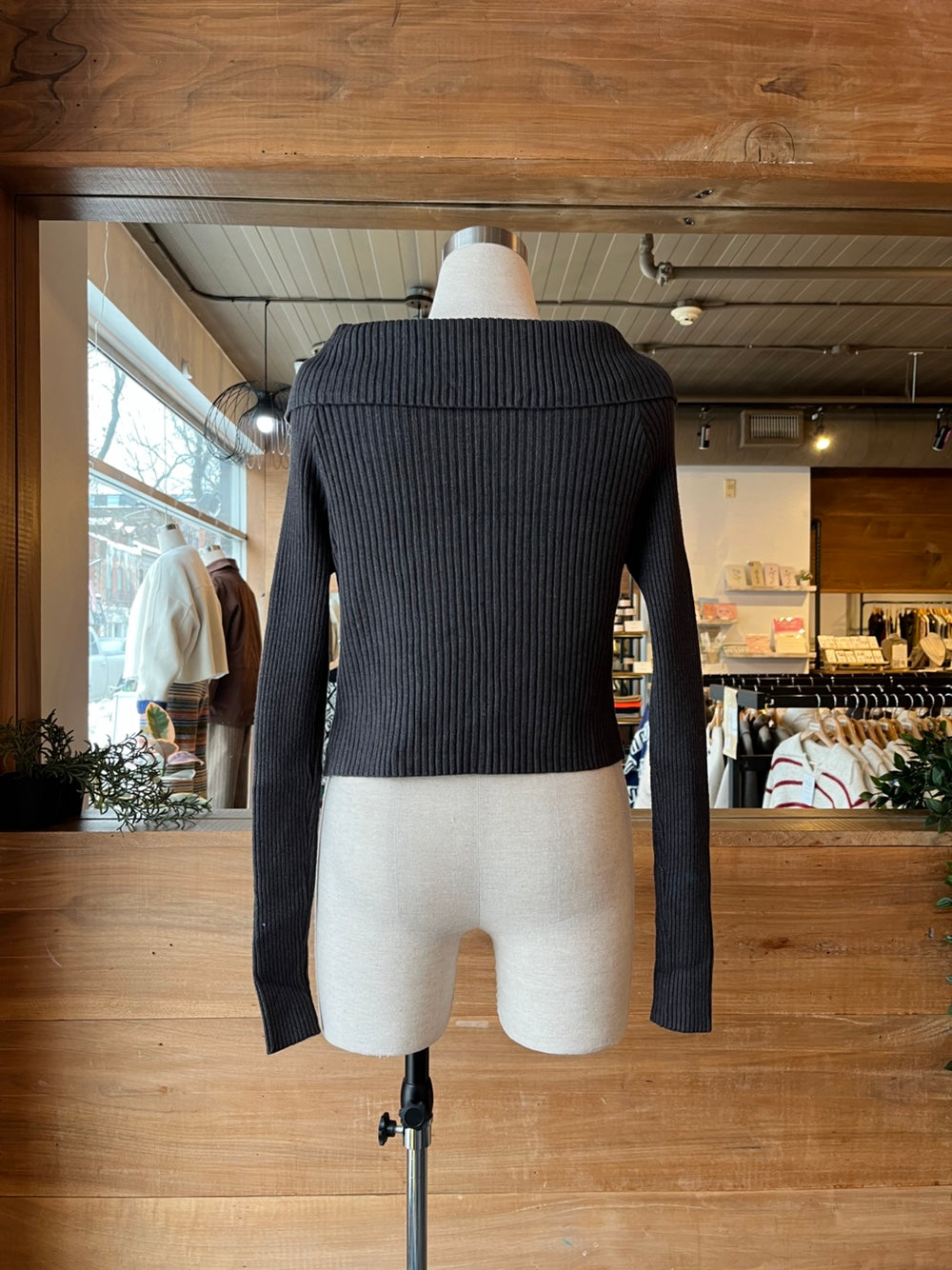 Double Zipper Folded Collar Cardigan