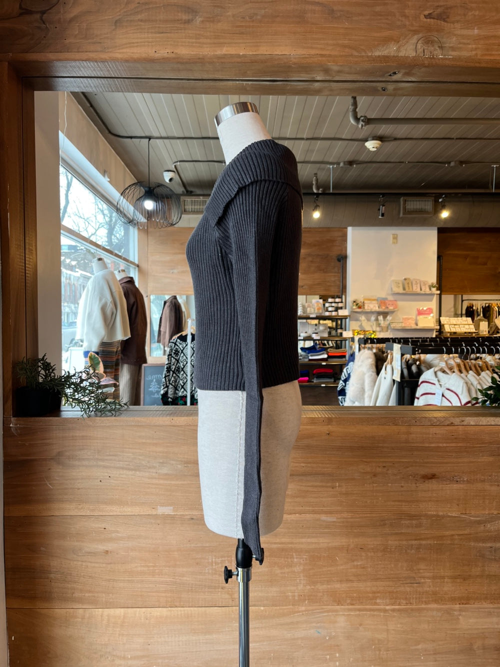 Double Zipper Folded Collar Cardigan