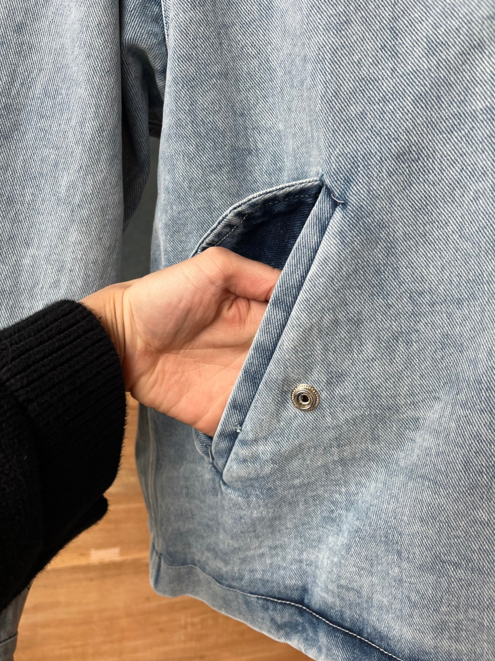 Corduroy Collar Denim Jacket