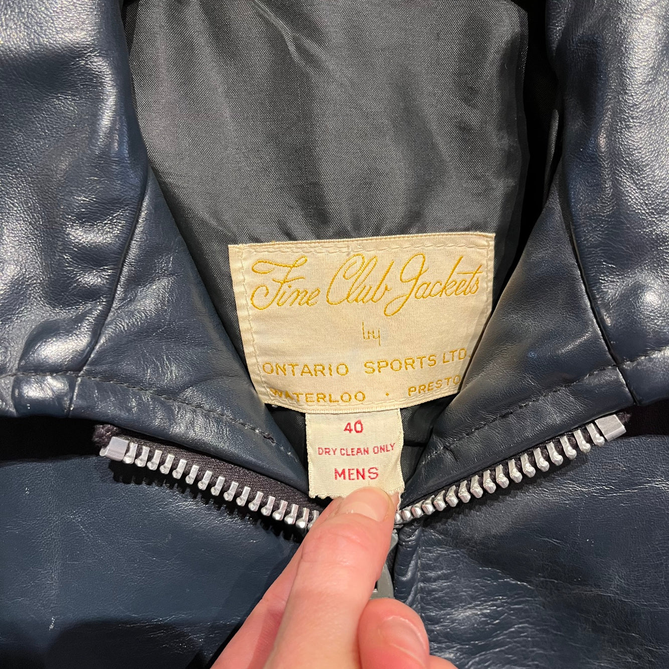 Vintage University of Waterloo Leather Jacket