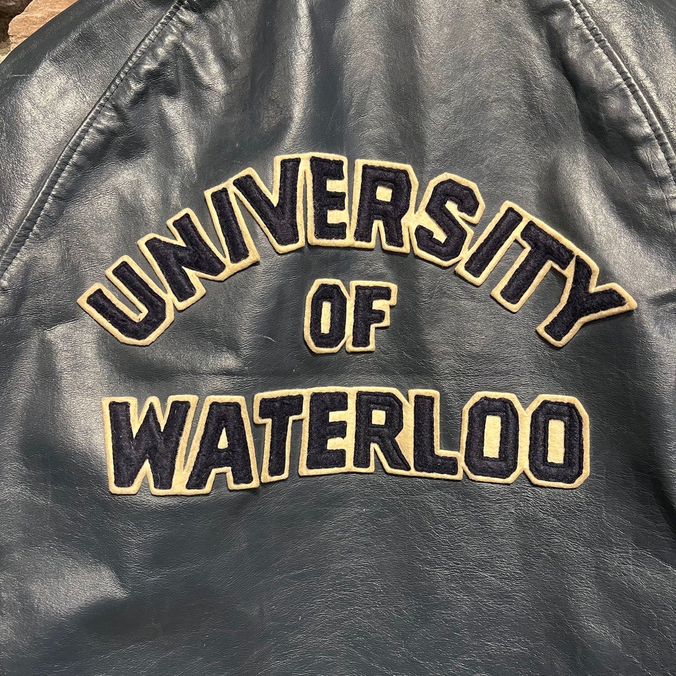 Vintage University of Waterloo Leather Jacket