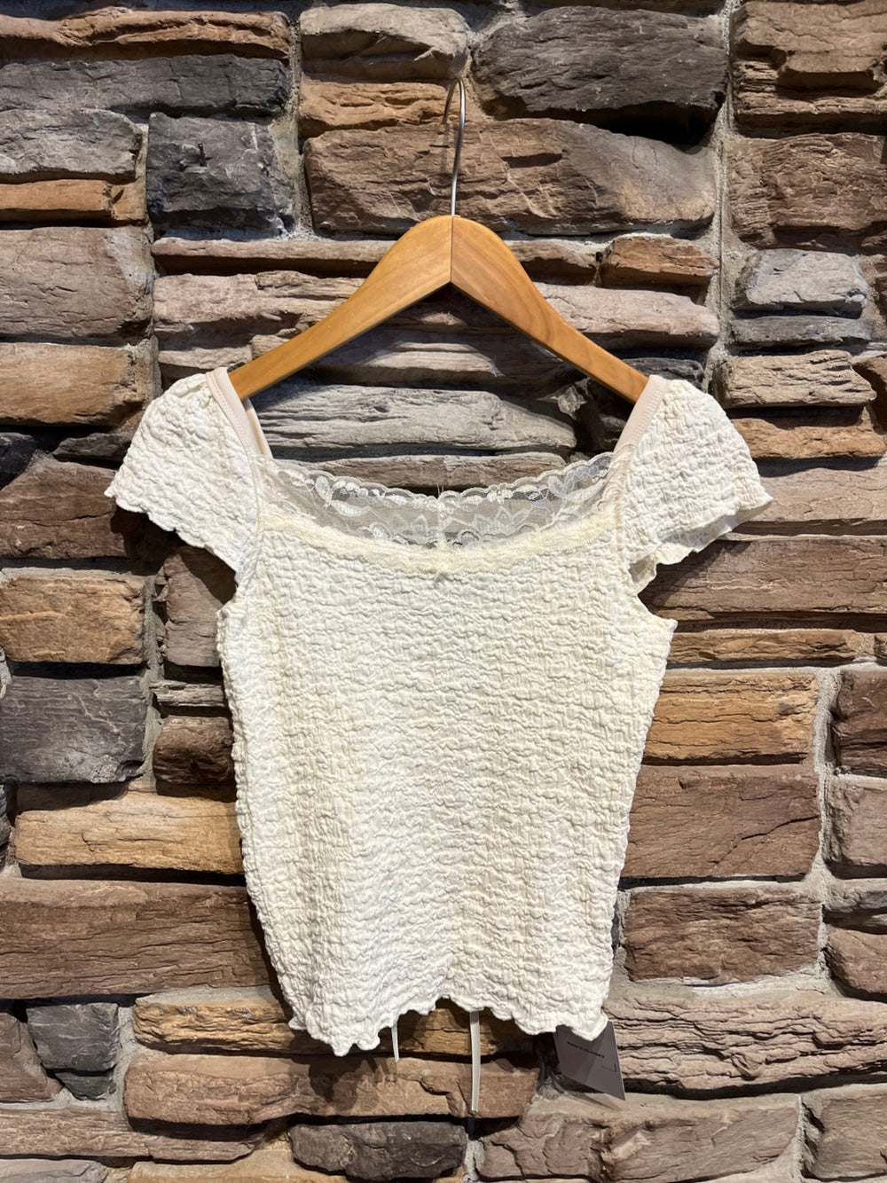 Lace Detail Cap Sleeve Top