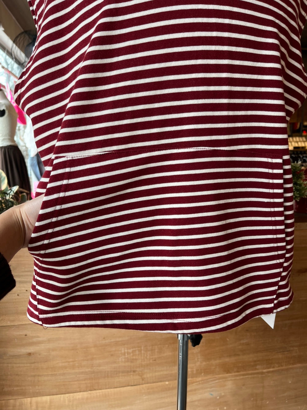 Men's Striped Hooded Sleeveless Shirt