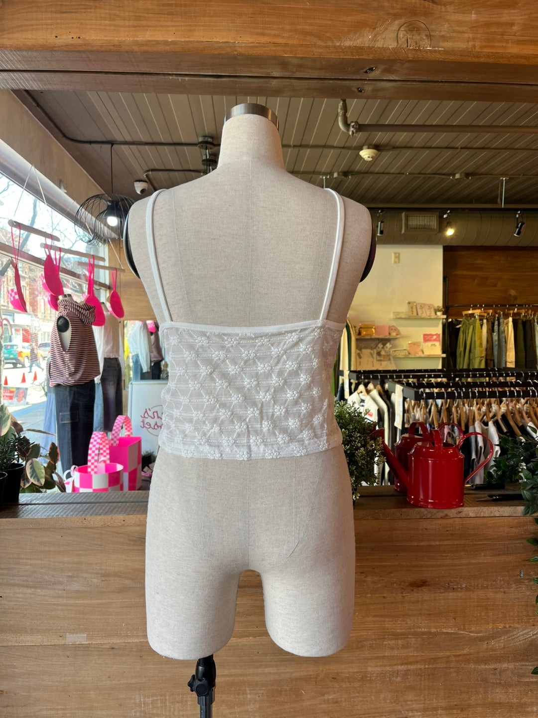 Sheer Tie Front Tank Top