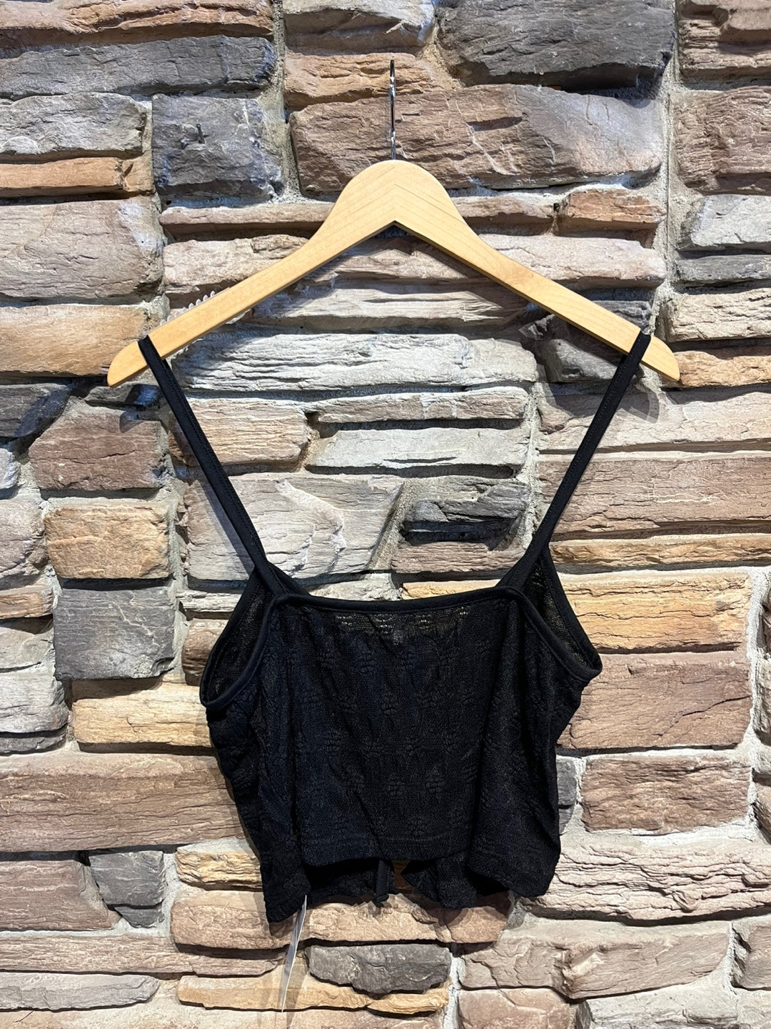 Sheer Tie Front Tank Top