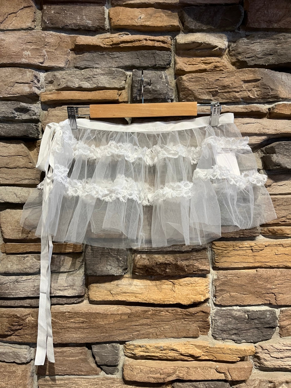 Lace Trim Layering Skirt
