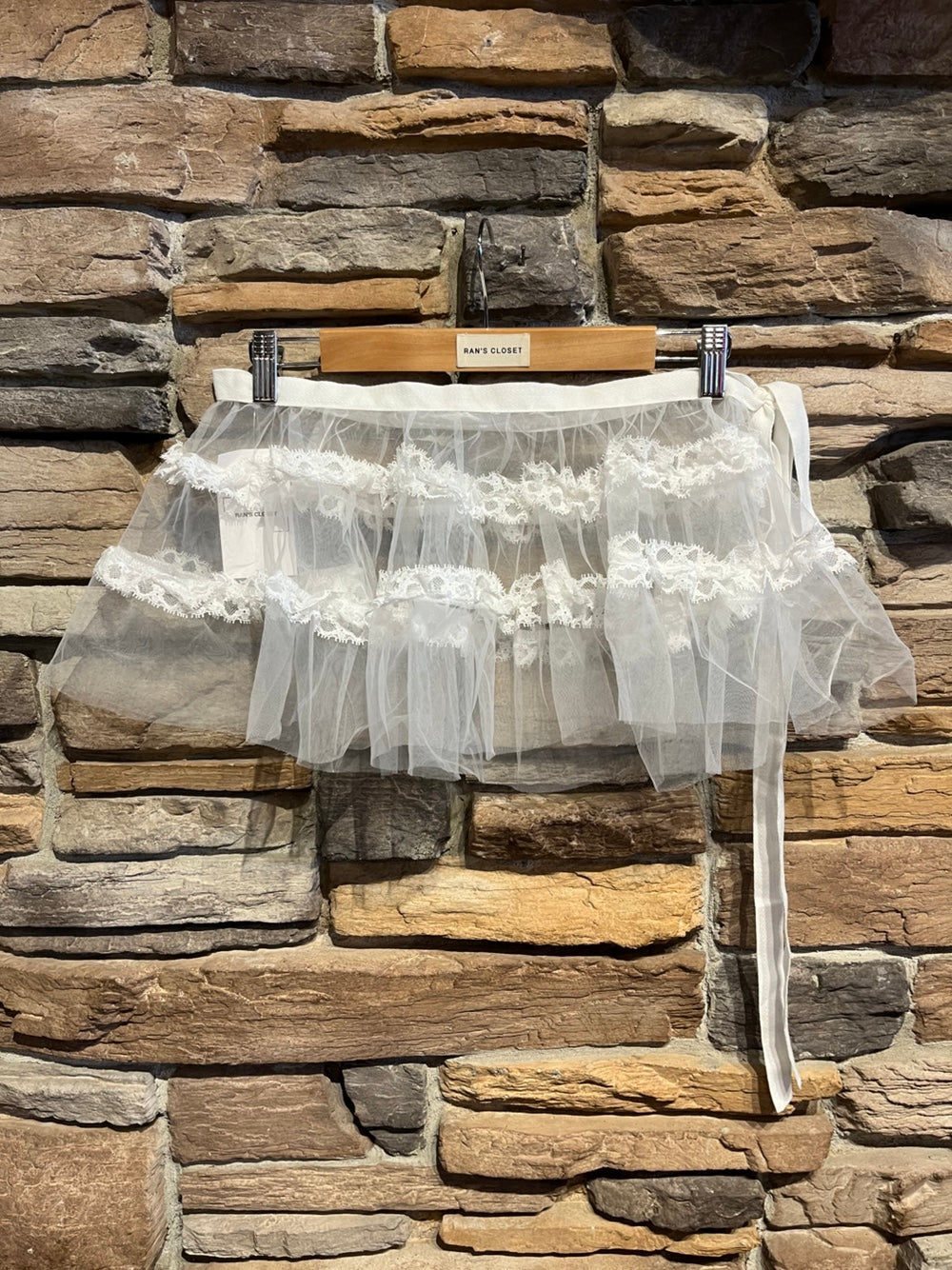 Lace Trim Layering Skirt