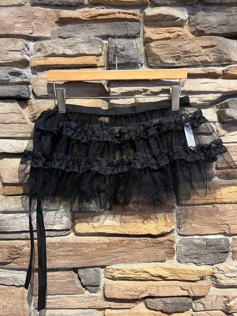 Lace Trim Layering Skirt