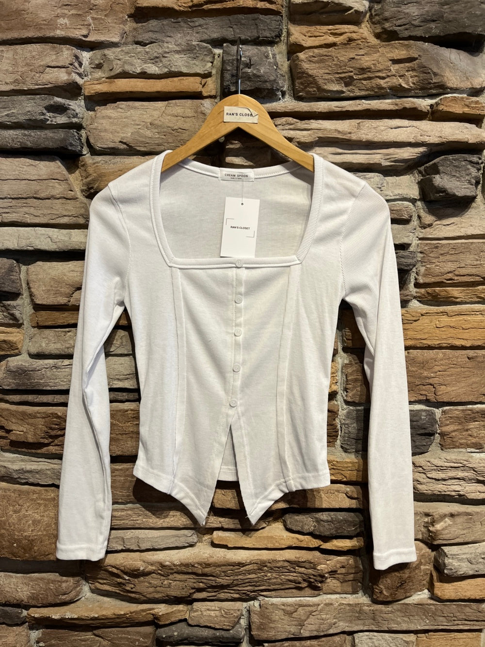 Square Neck Long Sleeve T-Shirt