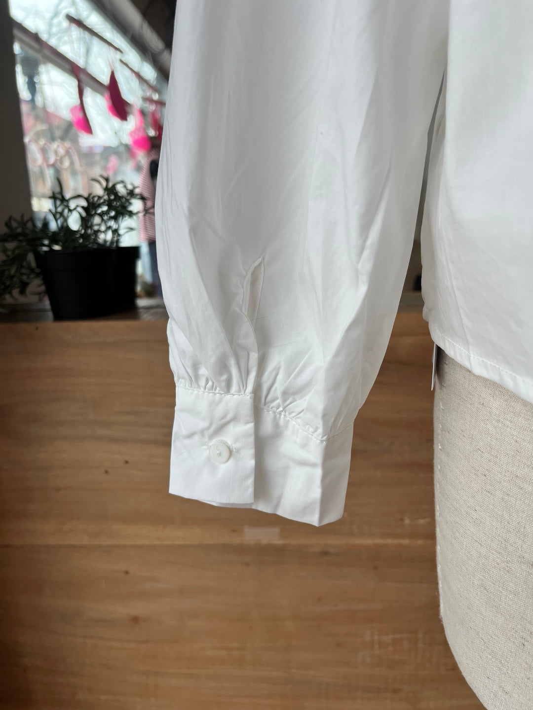 Blouse with Ruffled Oversized Collar