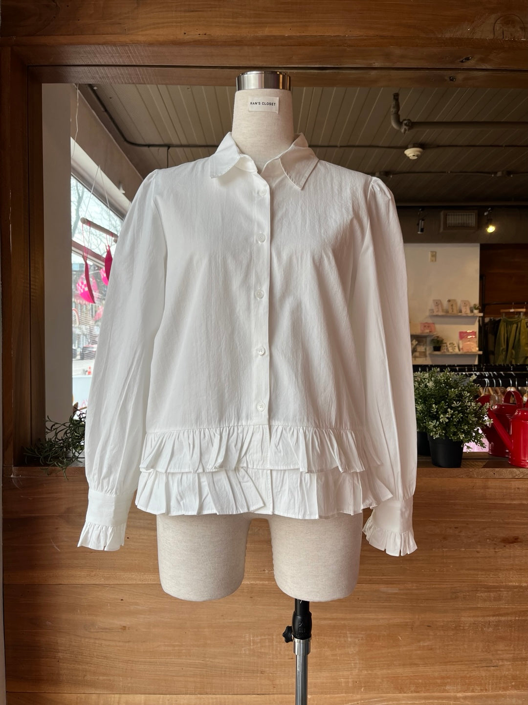 Ruffled Hem Blouse