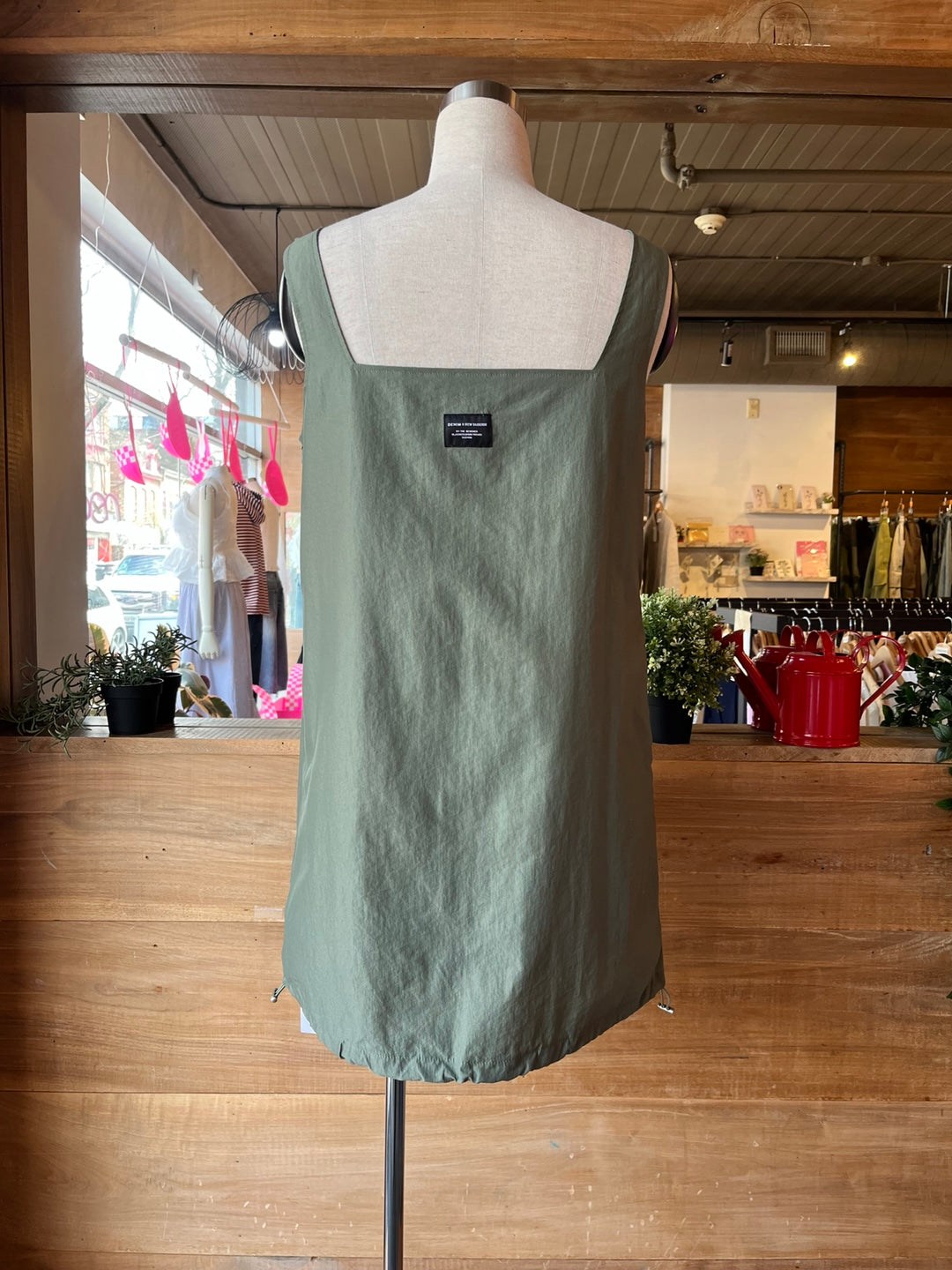 Denim Weave Nylon Mini Dress