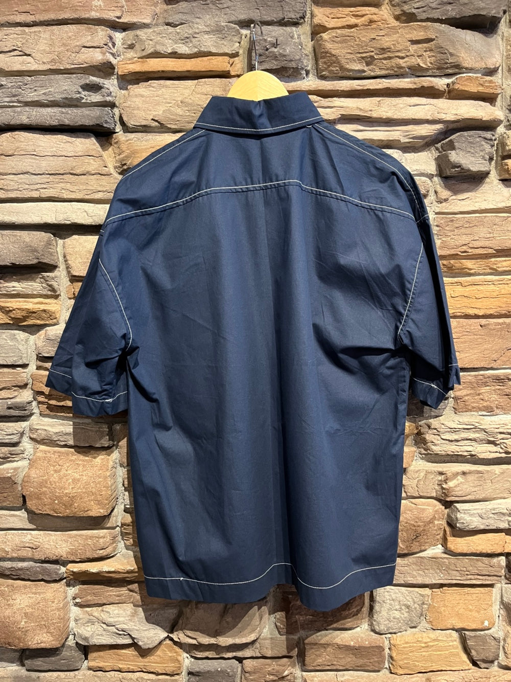Contrast Stitch Short Sleeve Blouse