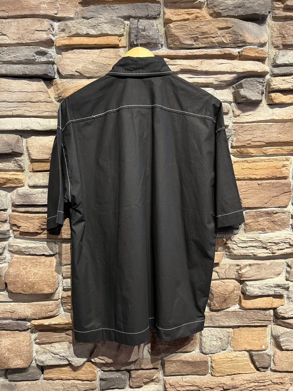 Contrast Stitch Short Sleeve Blouse