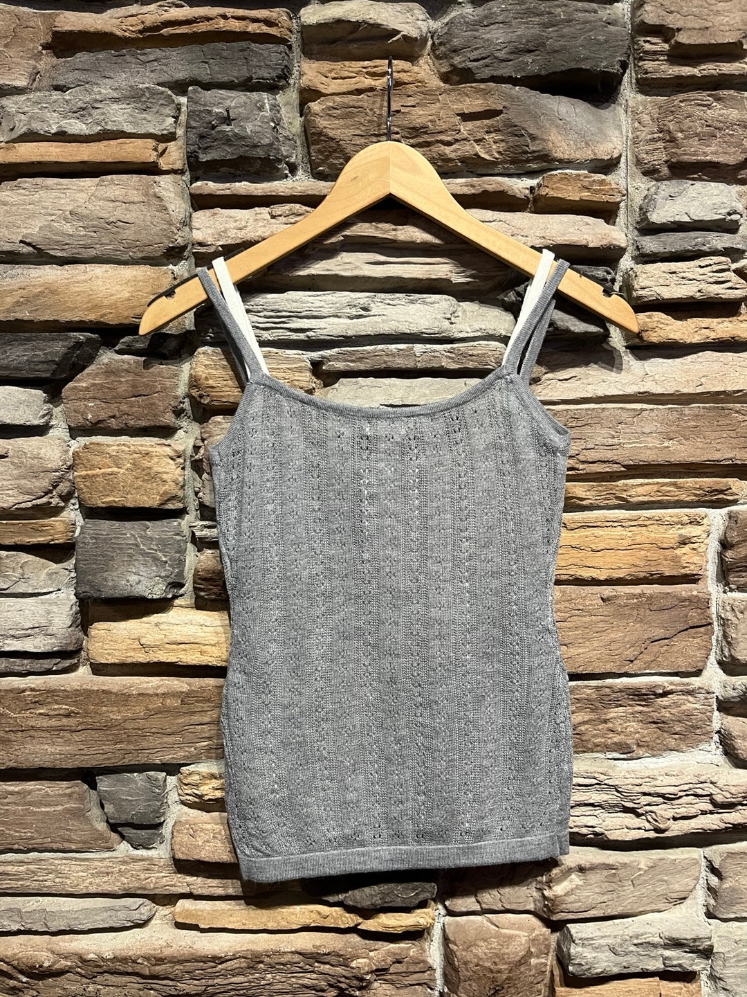 Light Knit Henley Tank Top