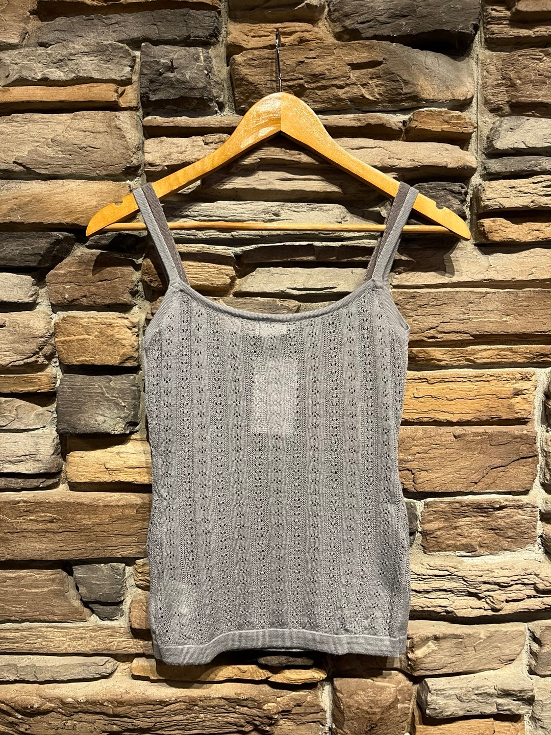 Light Knit Henley Tank Top