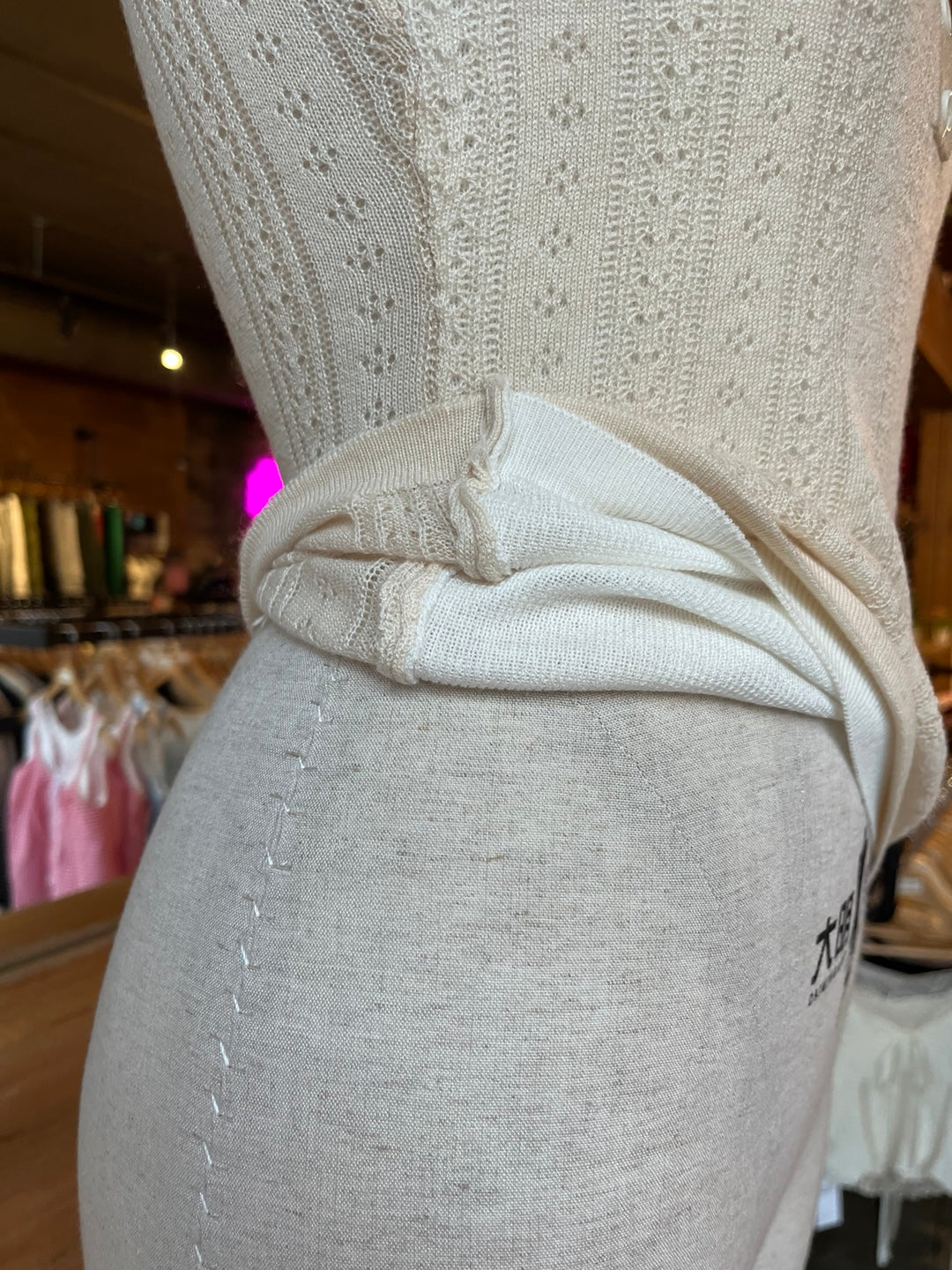 Light Knit Henley Tank Top