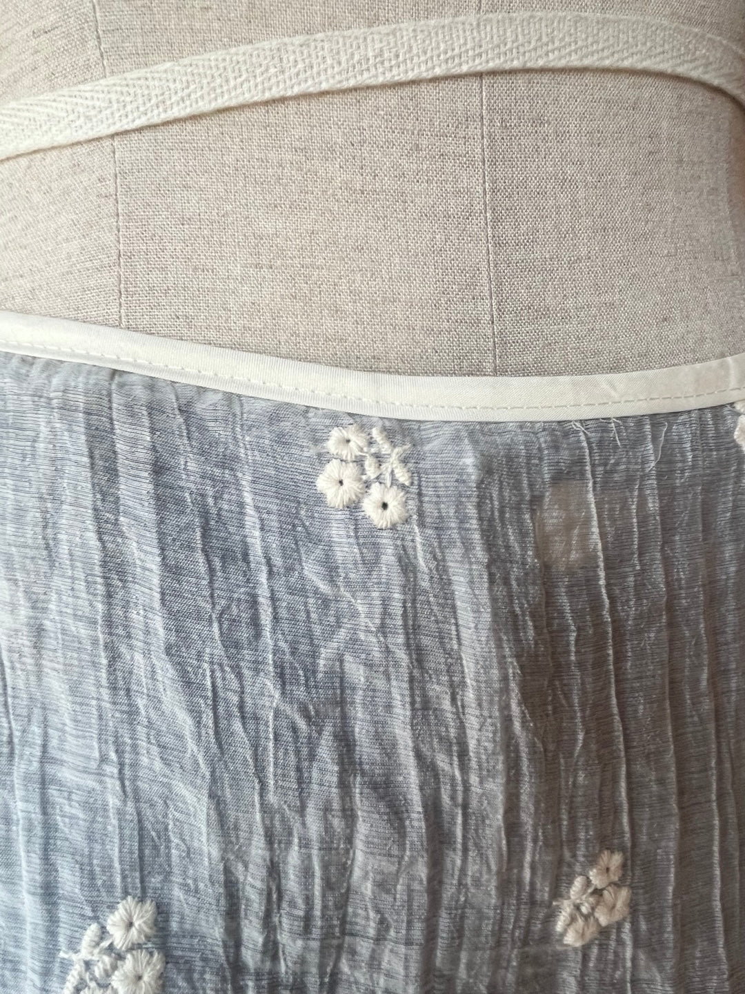Embroidered Flowers Layering Skirt