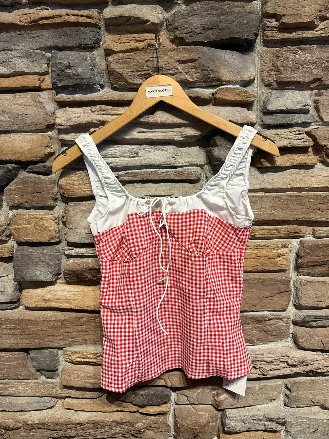 Gingham Milkmaid Top