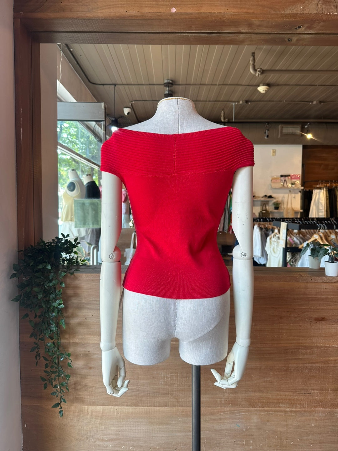 Off the Shoulder Knit Top