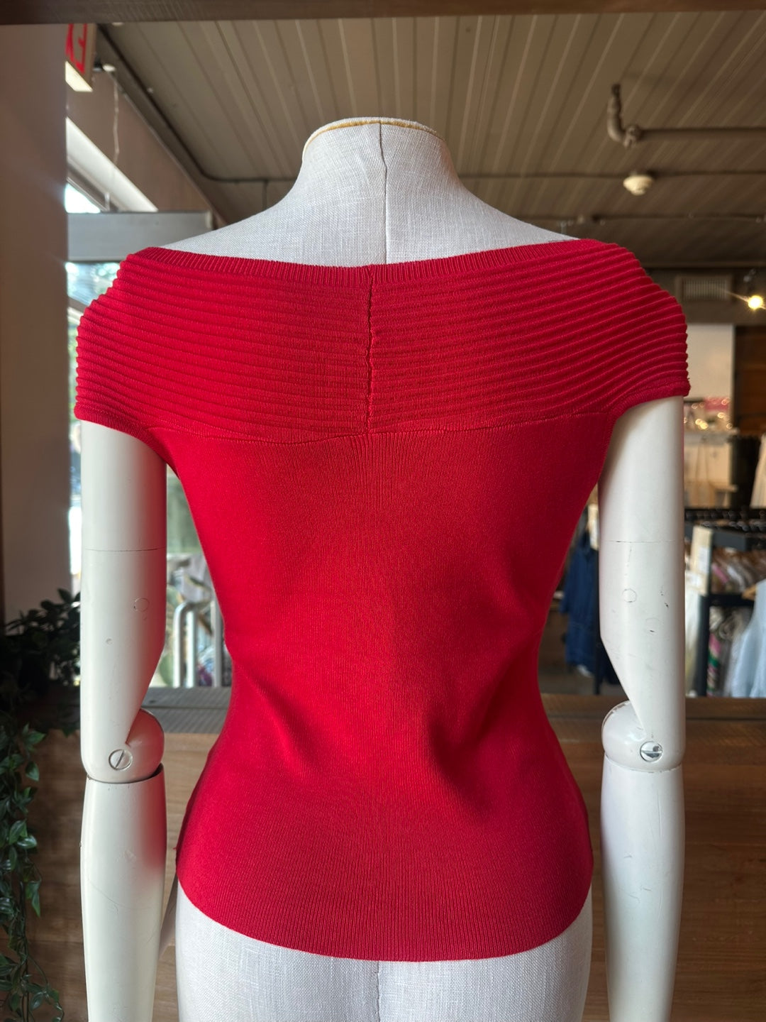 Off the Shoulder Knit Top