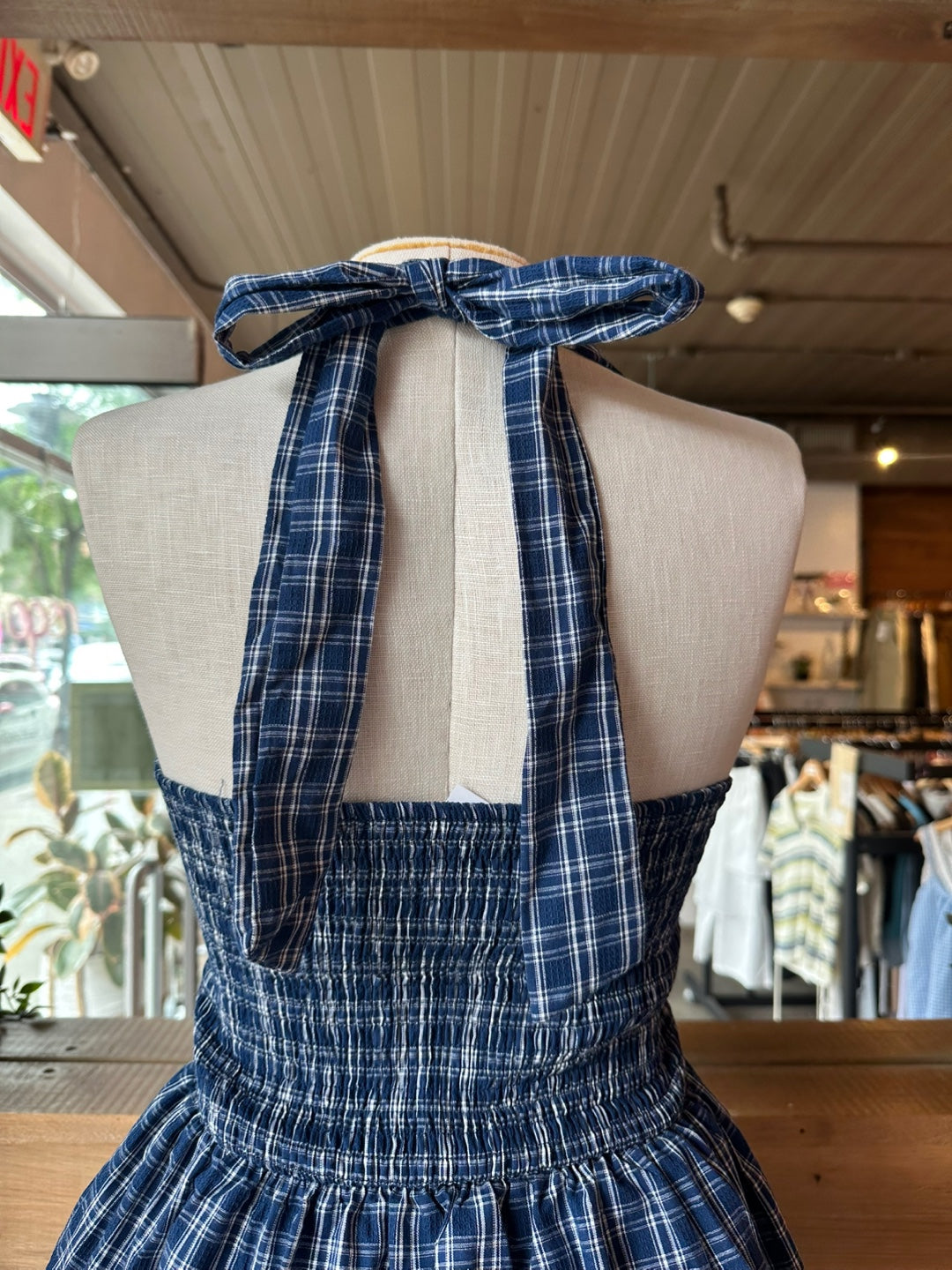 Plaid Halter Top