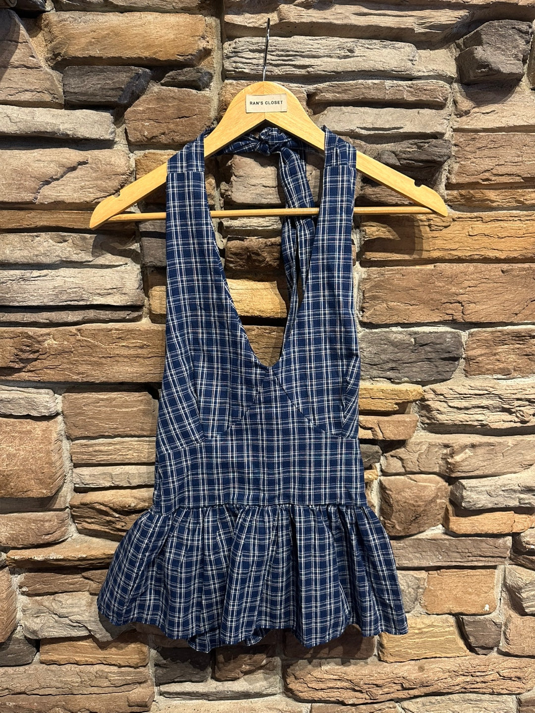 Plaid Halter Top