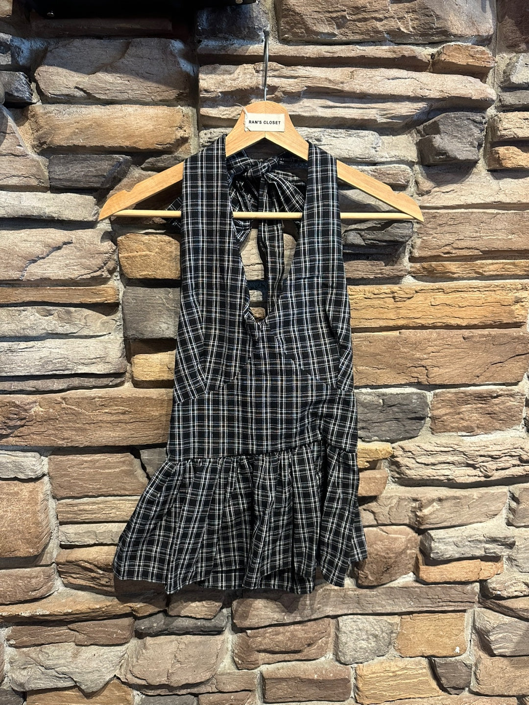 Plaid Halter Top