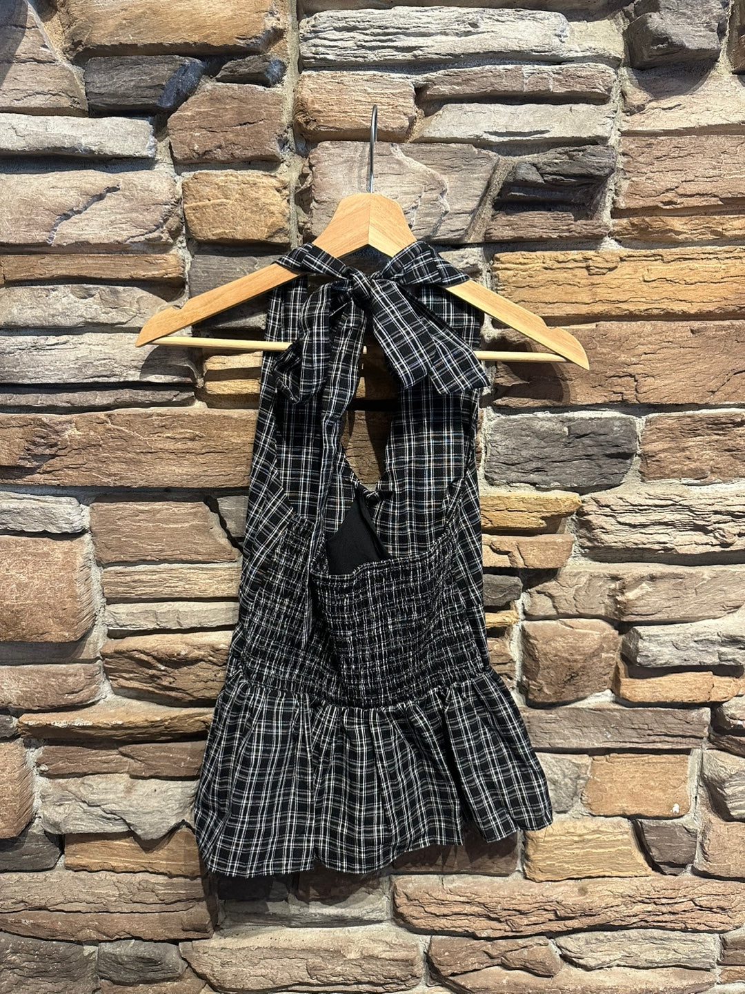 Plaid Halter Top