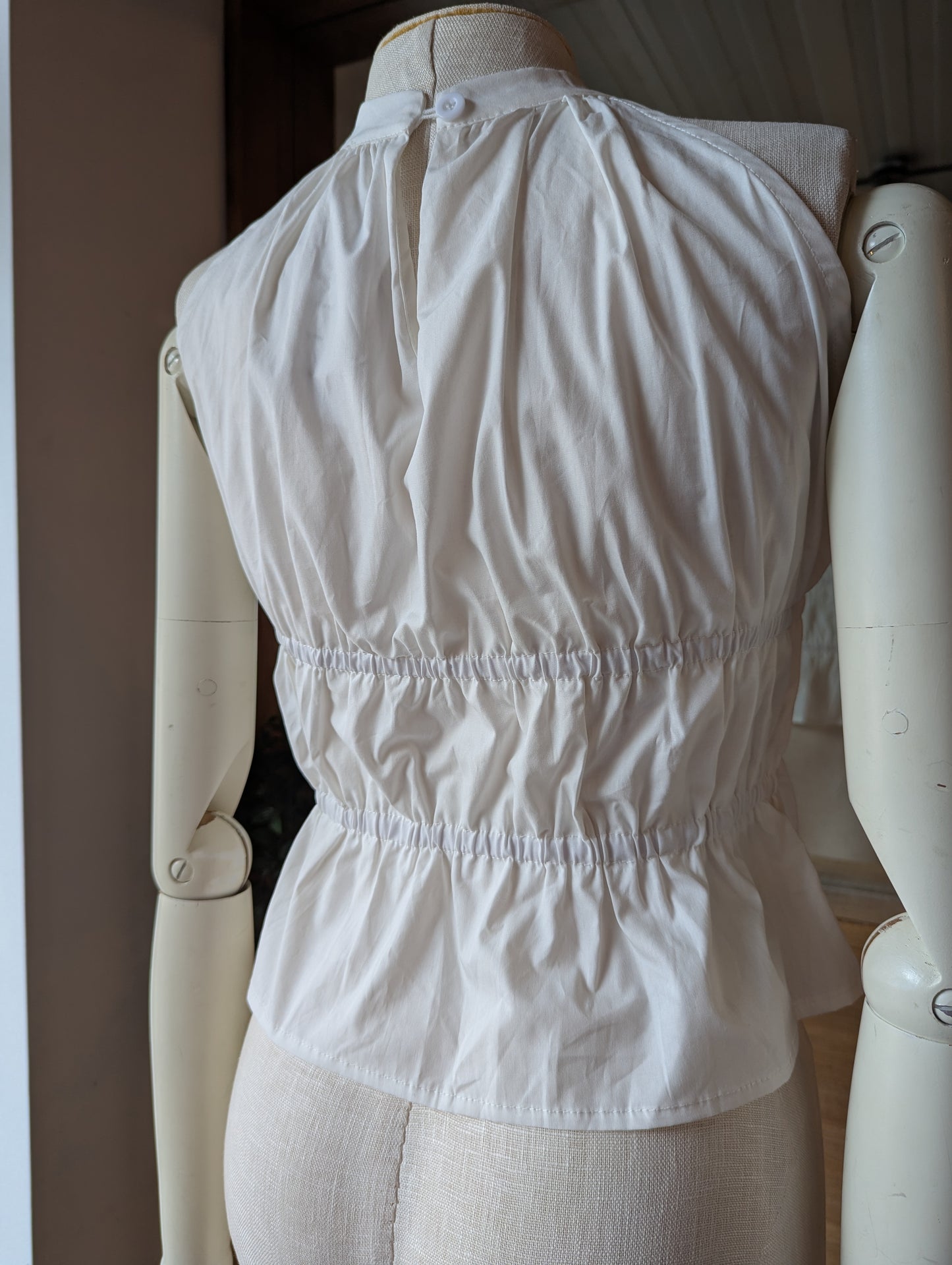 High Neck Shirred Top