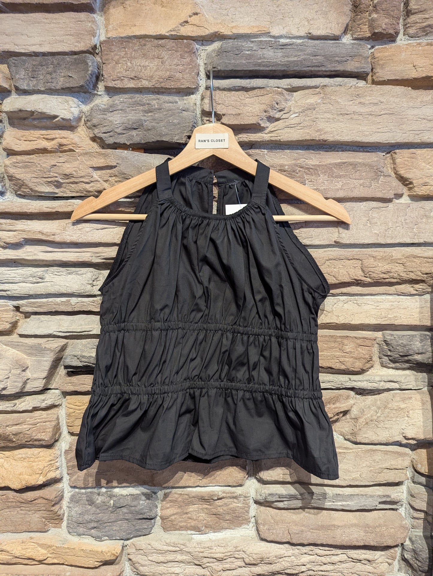 High Neck Shirred Top