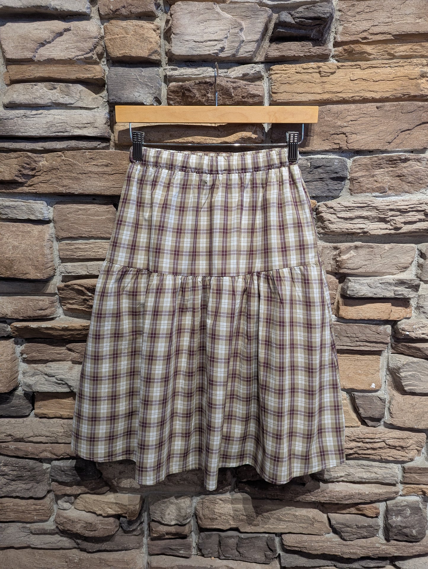 Plaid Midi Skirt