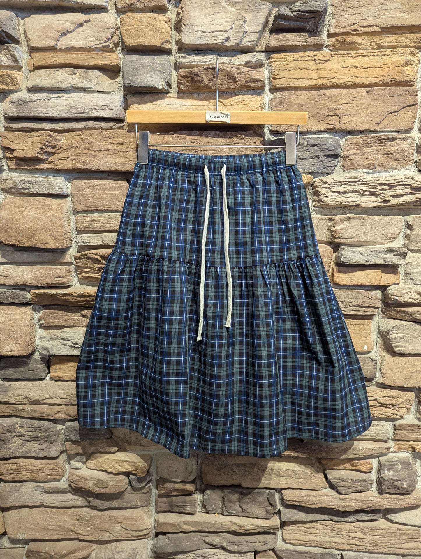 Plaid Midi Skirt