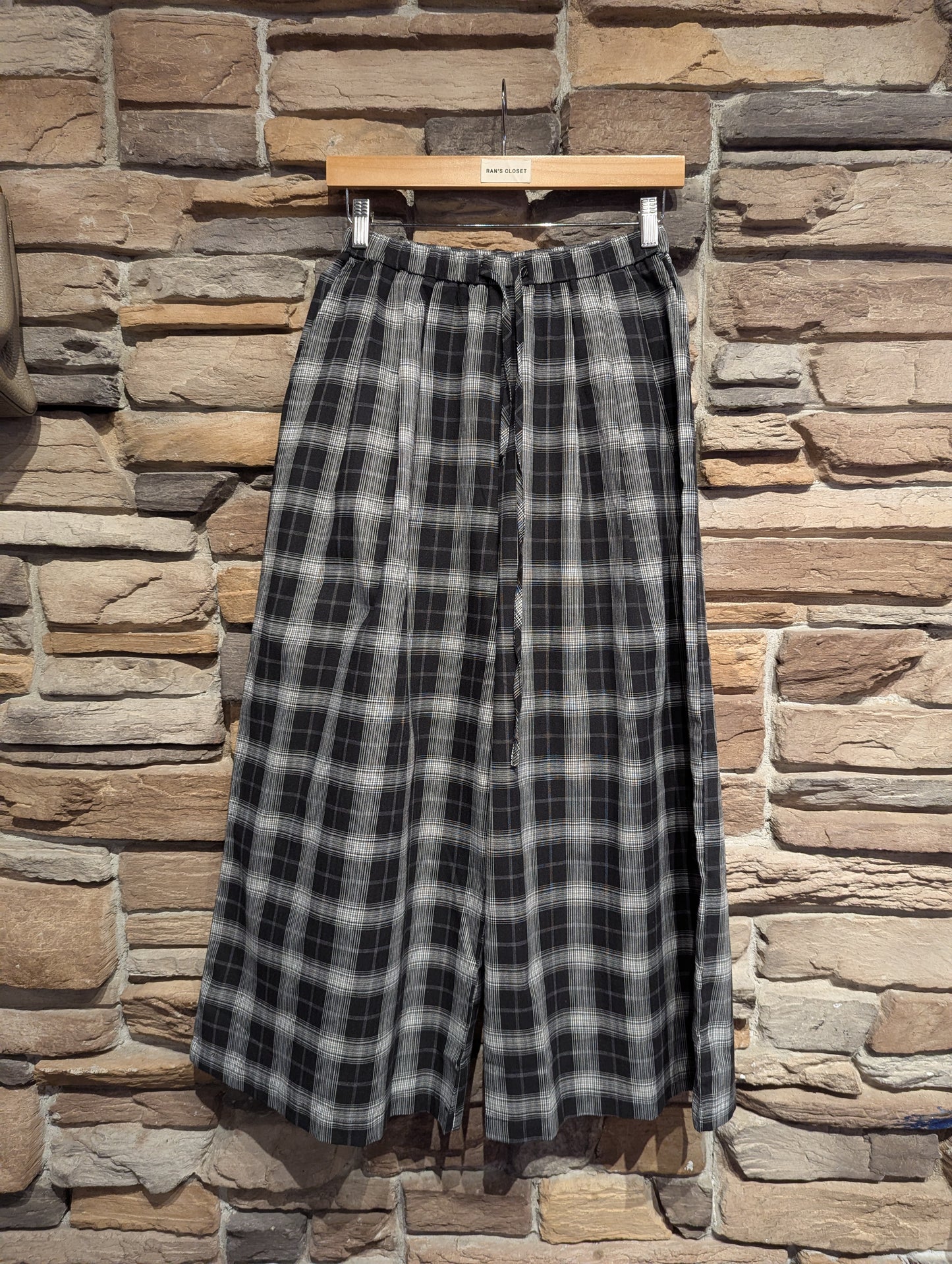 Wide Leg Plaid Pants