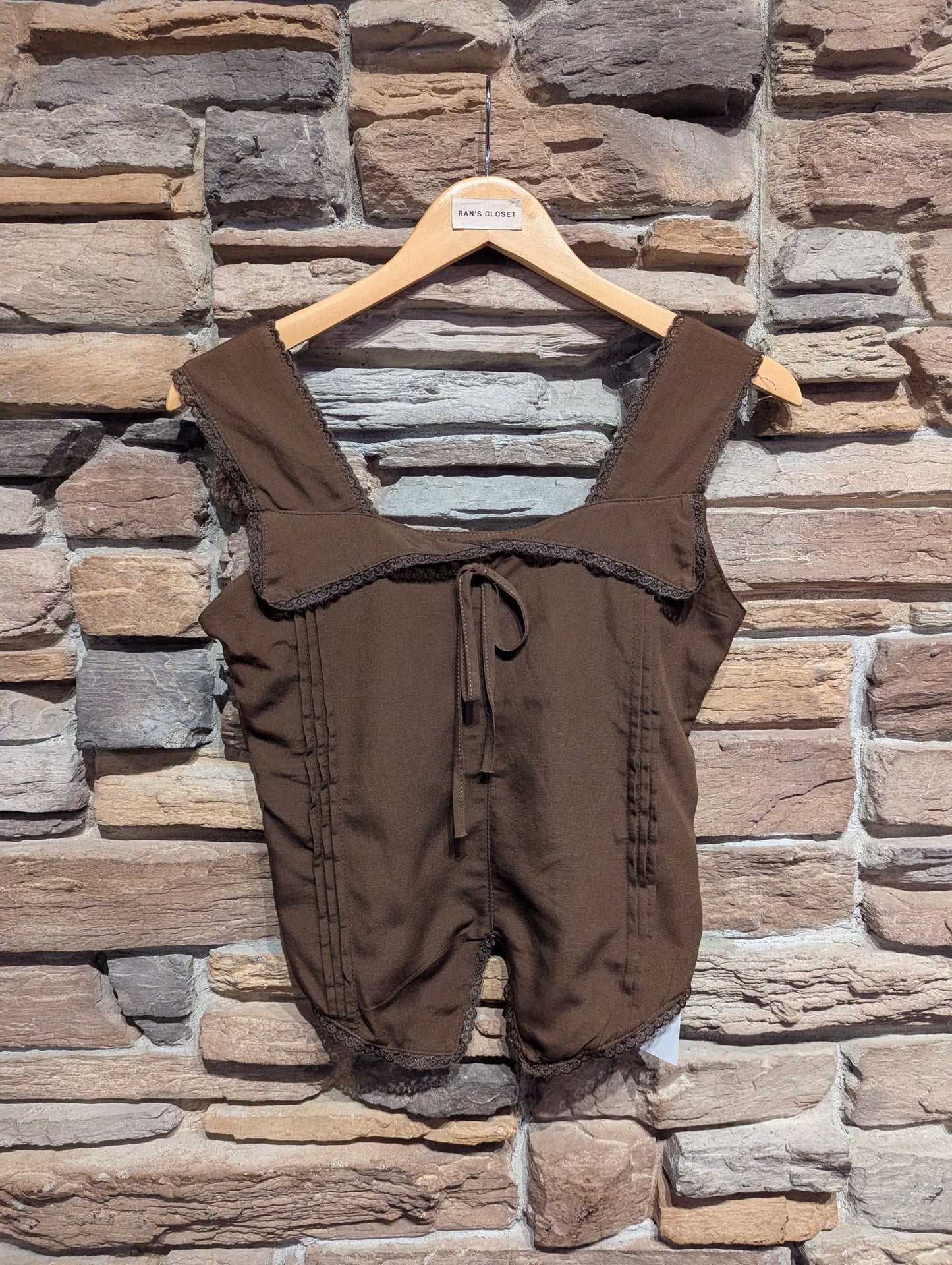Square Neck Lace Detail Top