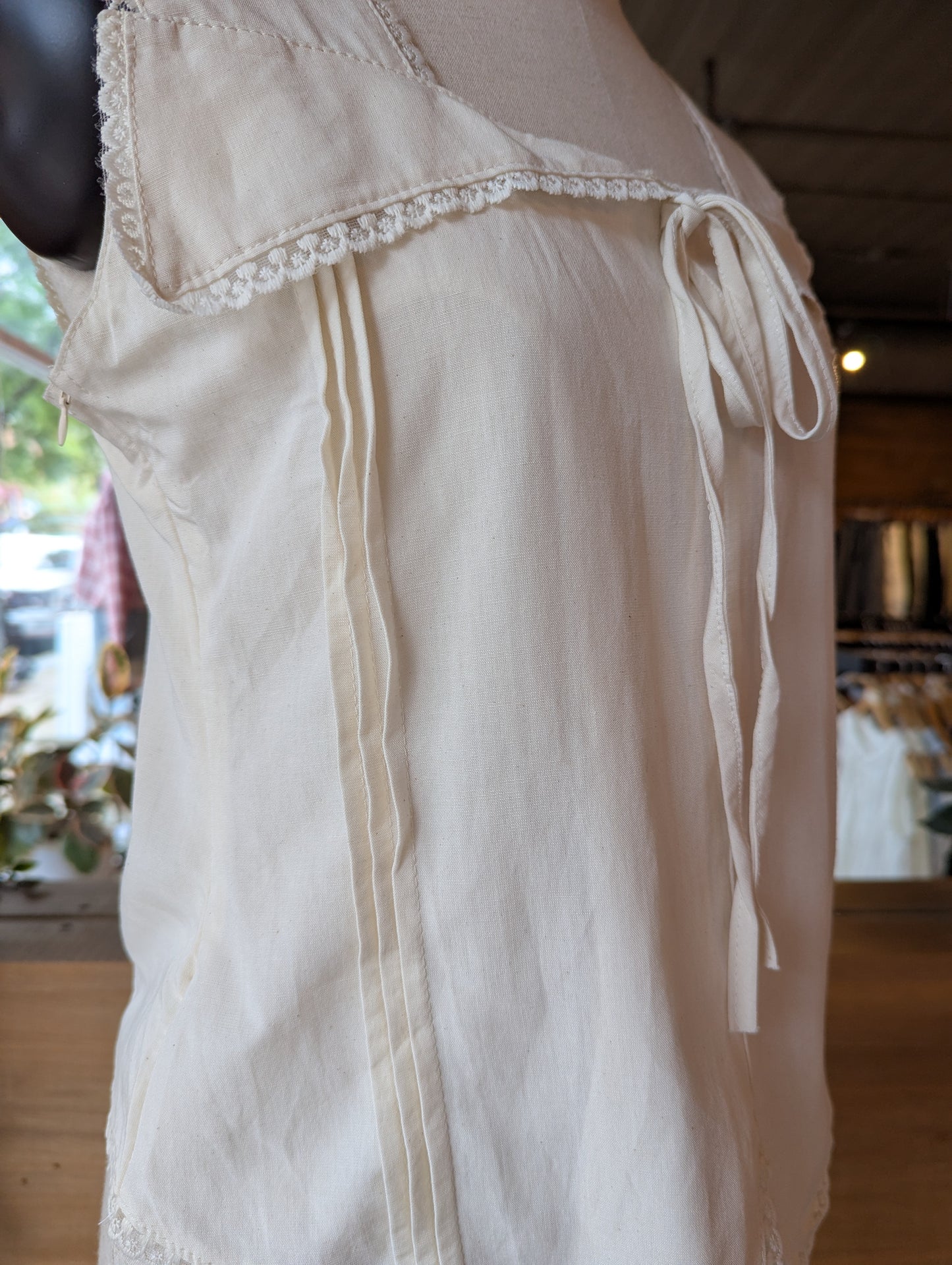 Square Neck Lace Detail Top