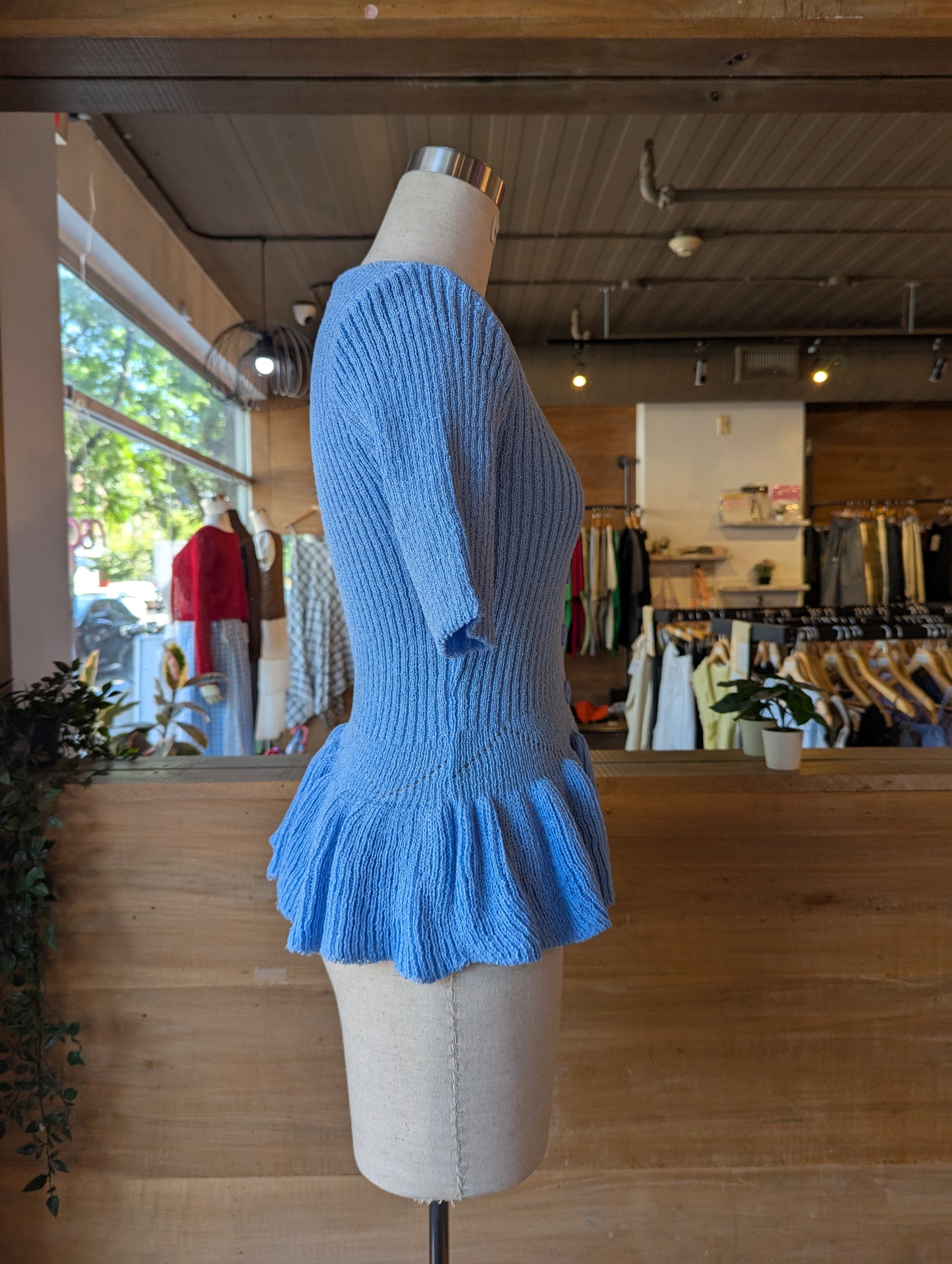 Knit Peplum Top