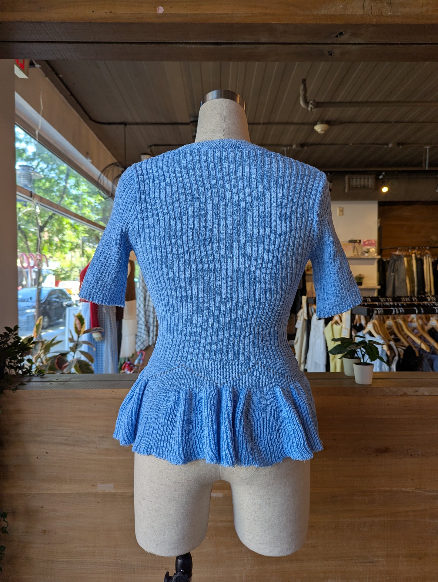 Knit Peplum Top