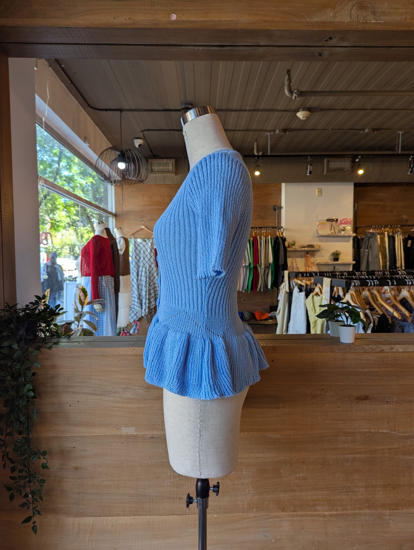 Knit Peplum Top