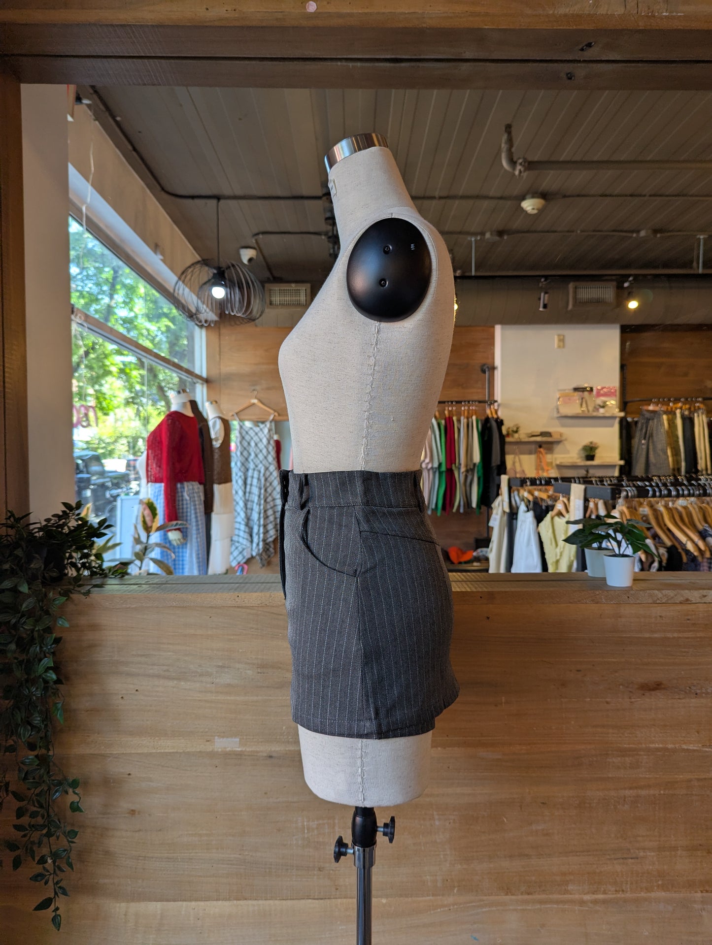 Pinstripe Mini Skirt