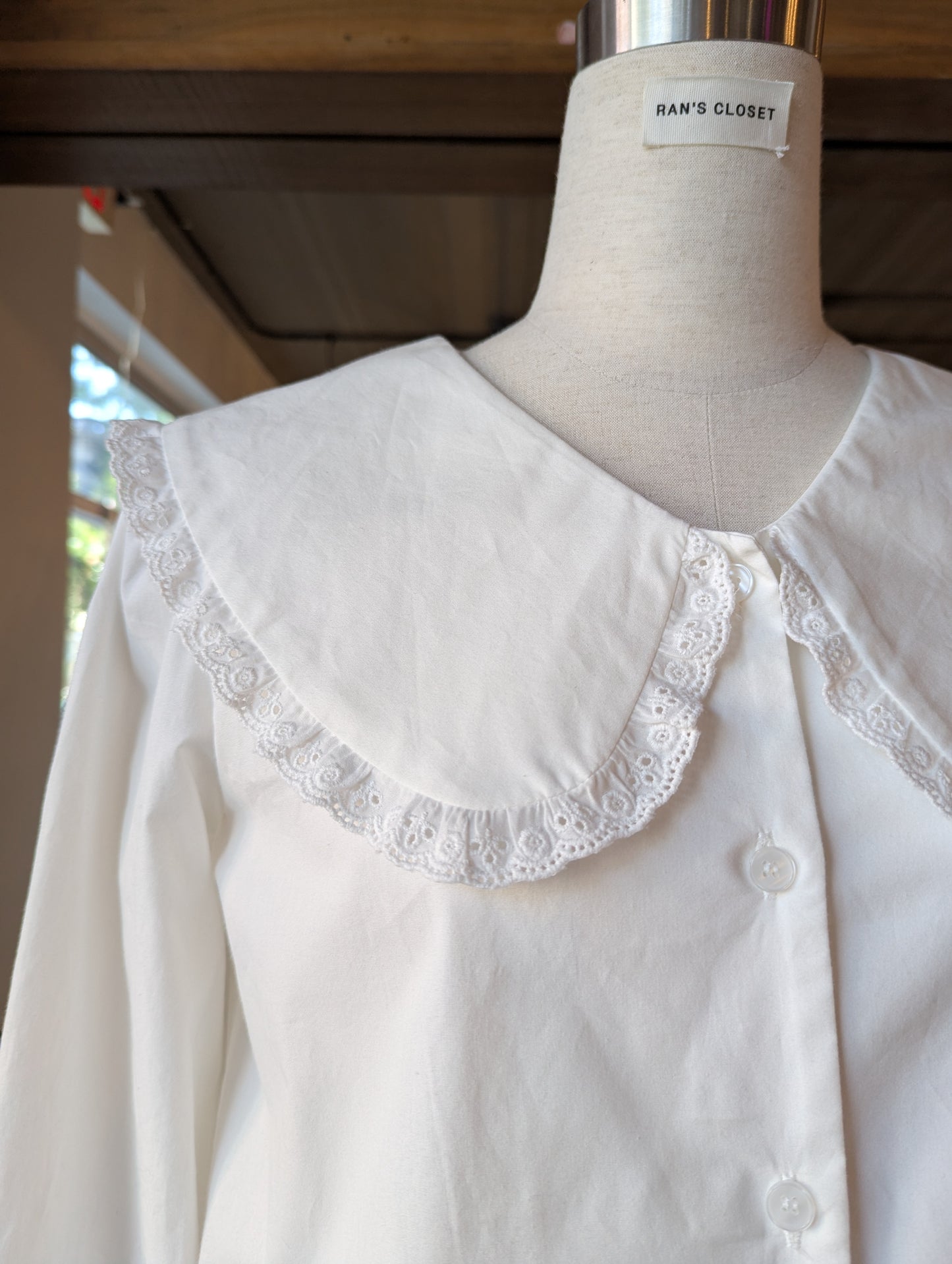 Peter Pan Collar Button Up Blouse