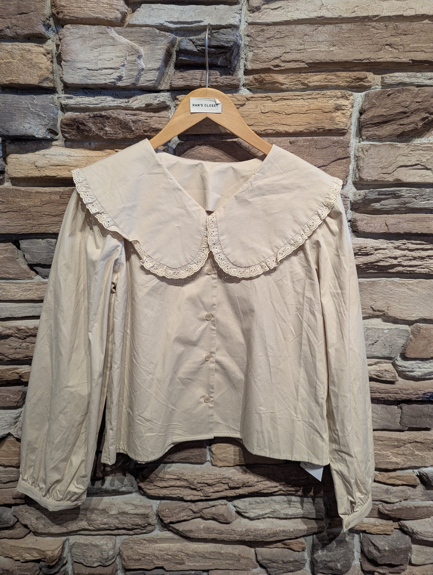 Peter Pan Collar Button Up Blouse