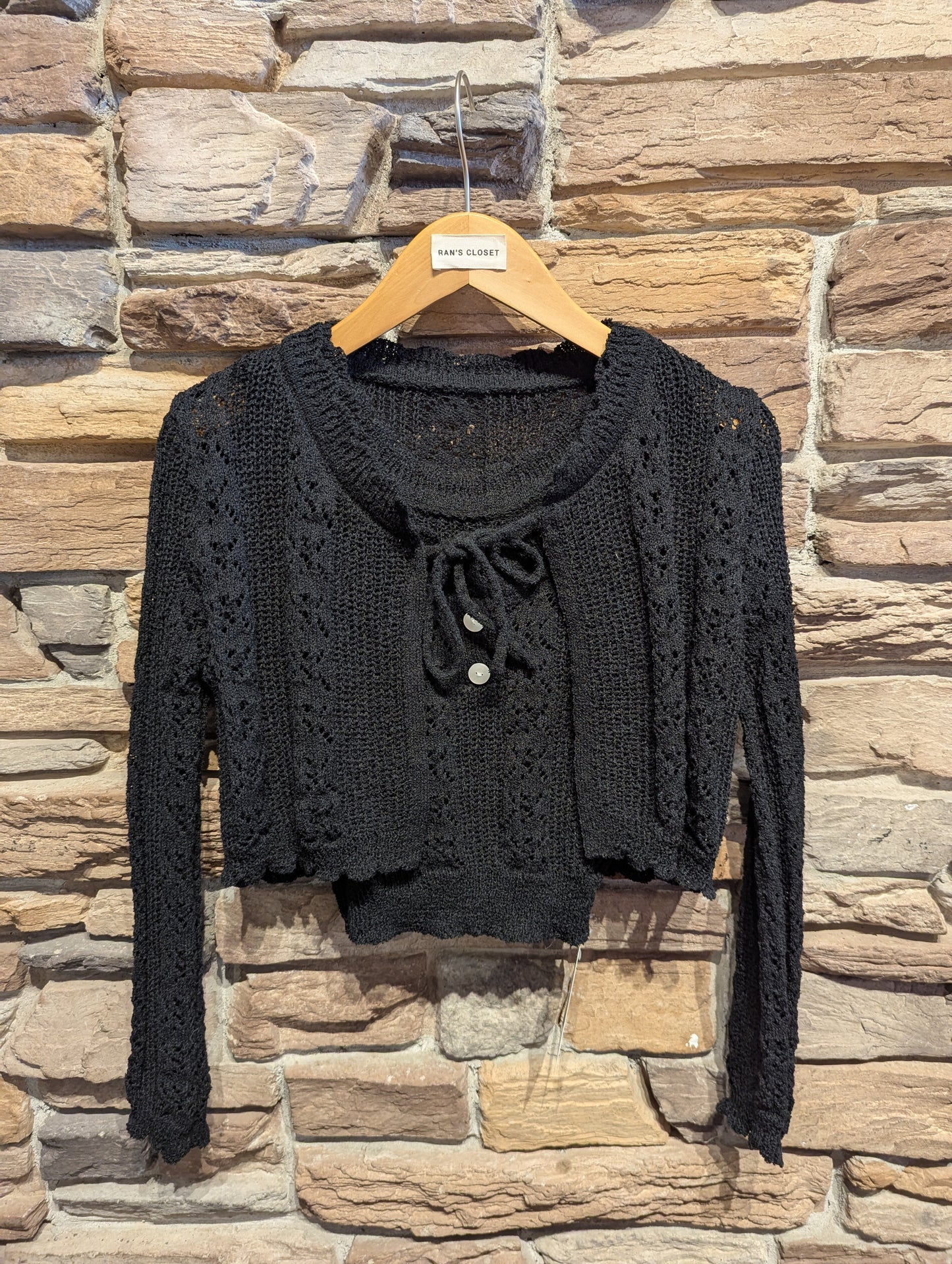 Knit Top and Cardigan Set