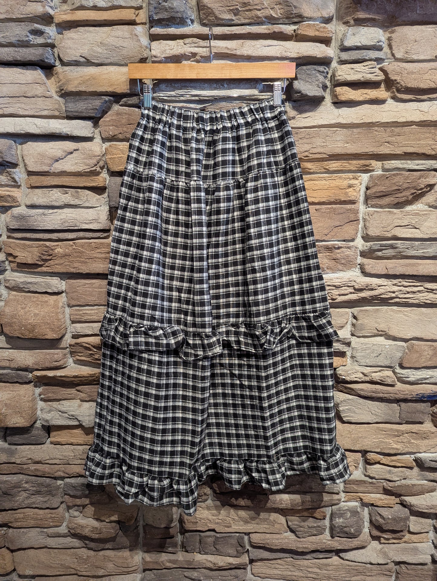 Plaid Skirt With Ruffles
