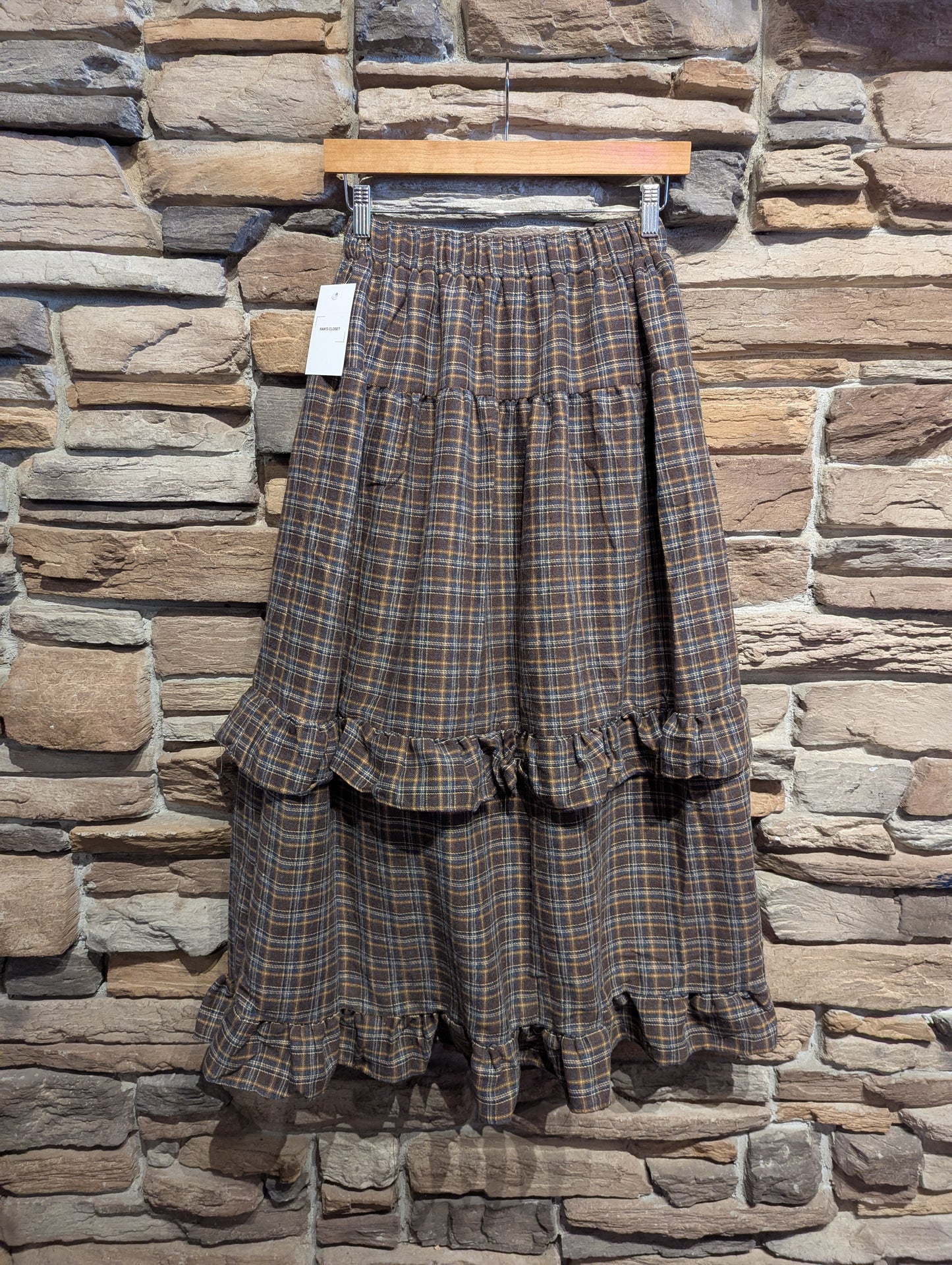 Plaid Skirt With Ruffles